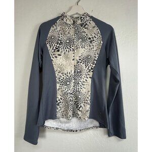 She Beest Women's 1/2 Zip Cycling Jersey Long Sleeve Pockets Gray Sz Medium NWOT